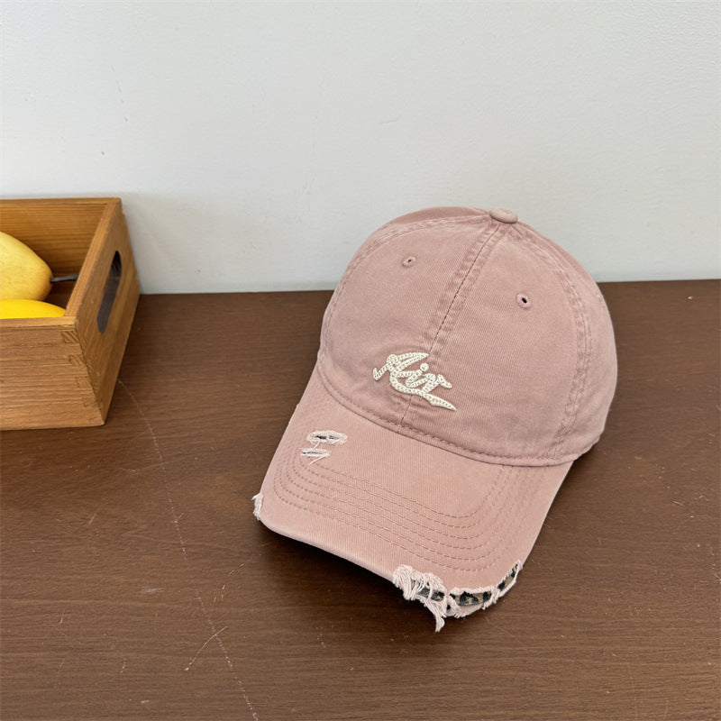 Women's Distressed Vintage Baseball Cap Bowlift
