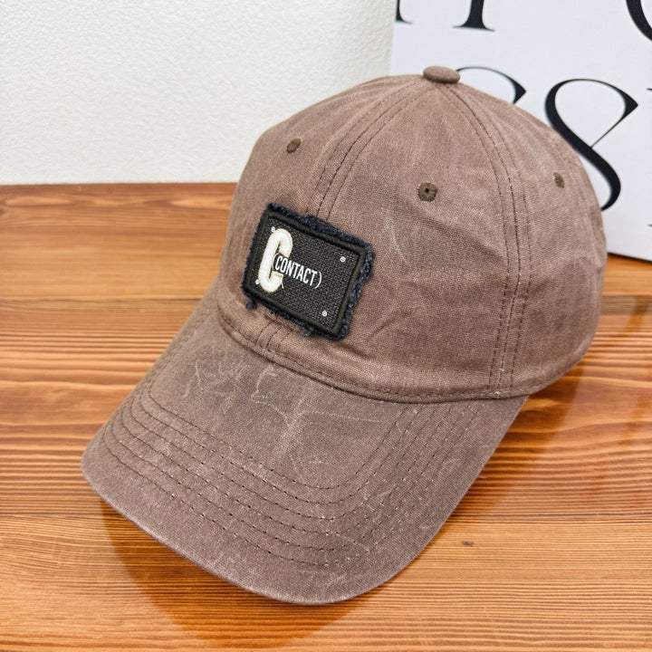 Men's Vintage-Inspired Distressed Cap Bowlift