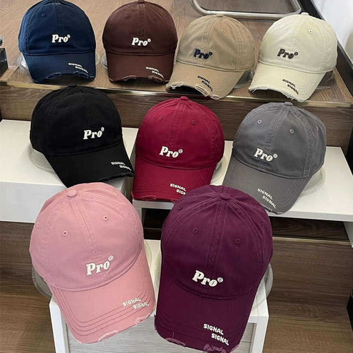 Women's Casual Distressed Embroidered Baseball Cap Bowlift