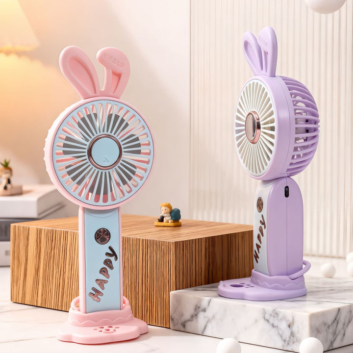 Portable USB Hand Fan with Cute Animal Design Bowlift