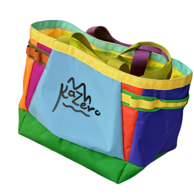 Colorful Canvas Beach Tote Bag Bowlift