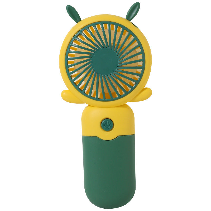 Ladies Portable Hand Fan with Animal Ears Bowlift
