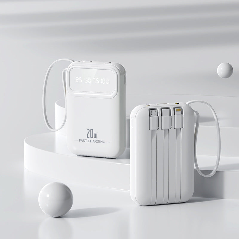 Compact power bank with integrated fast charging ports Bowlift