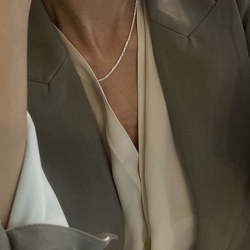 Dainty Textured Chain Necklace Bowlift