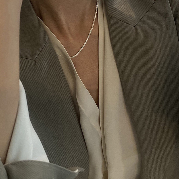 Dainty Textured Chain Necklace Bowlift