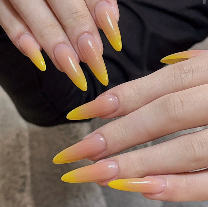 Elegant Teardrop-Shaped Press-On Nails Bowlift
