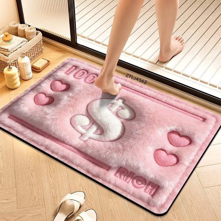 Plush Money-Themed Bath Mat Bowlift