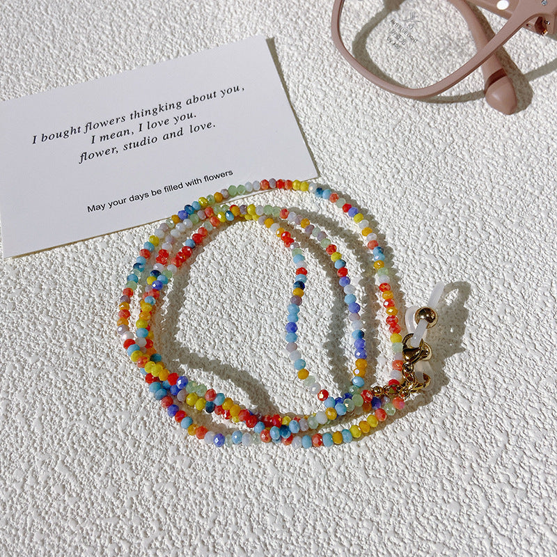 Colorful Bead Glasses Holder Chain Bowlift