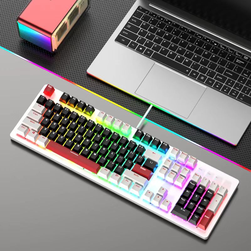 RGB Backlit Mechanical Gaming Keyboard and Mouse Set Bowlift