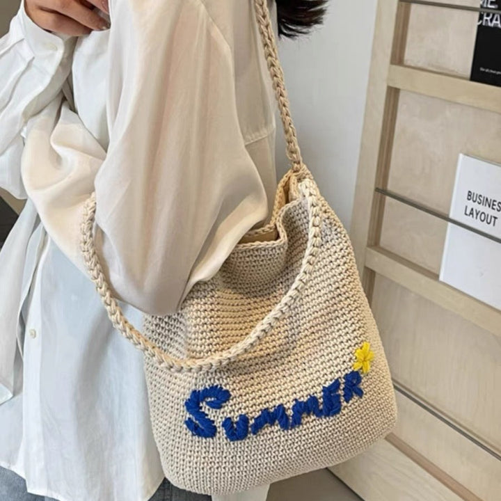 Handcrafted cotton bag with cheerful summer motif Bowlift