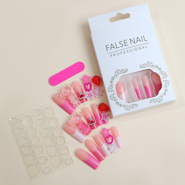 Elegant Artificial Nails Set with Decorative Elements Bowlift