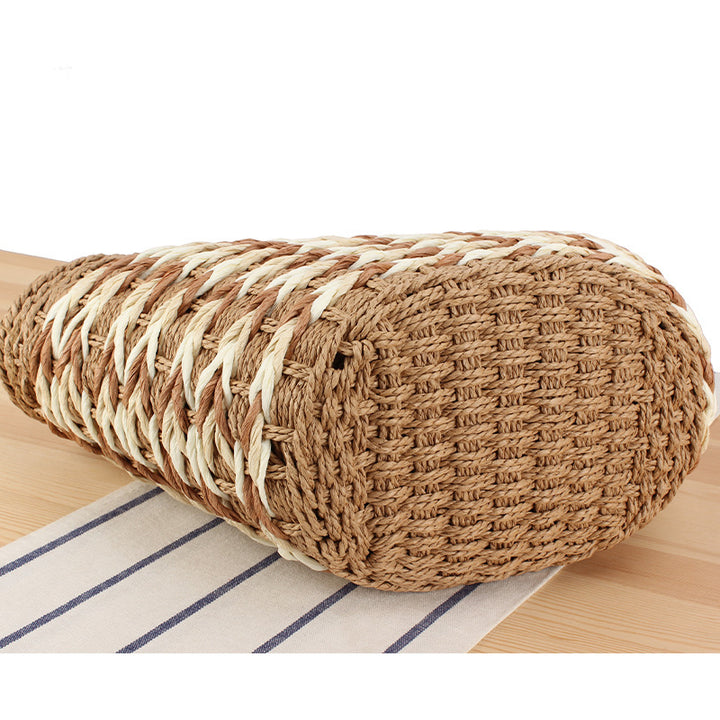 Basket bag with decorative braided design Bowlift