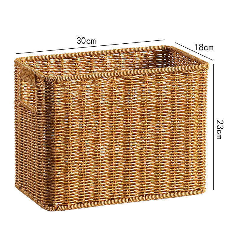 Handcrafted Wicker Storage Tray Bowlift