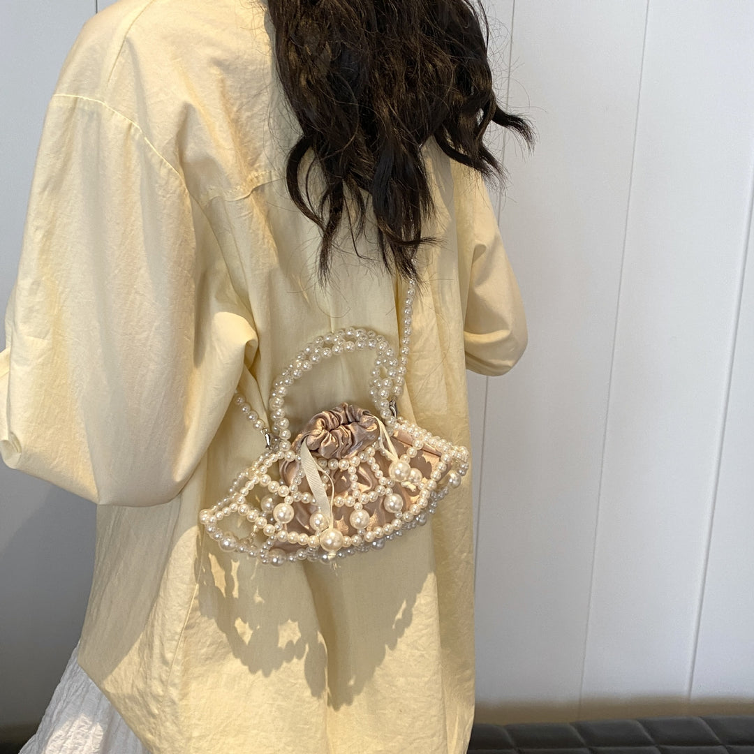 Pearl-Embellished Evening Clutch