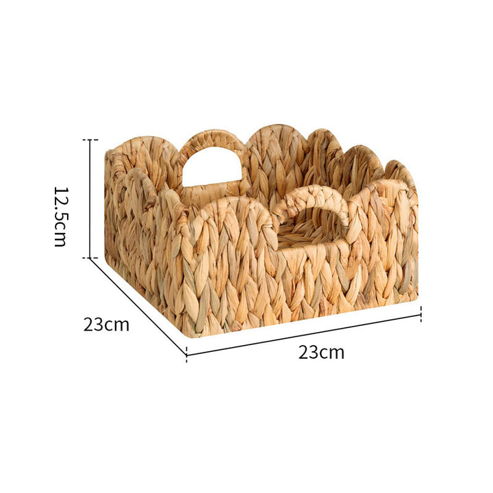Decorative Scalloped Woven Storage Tray Bowlift