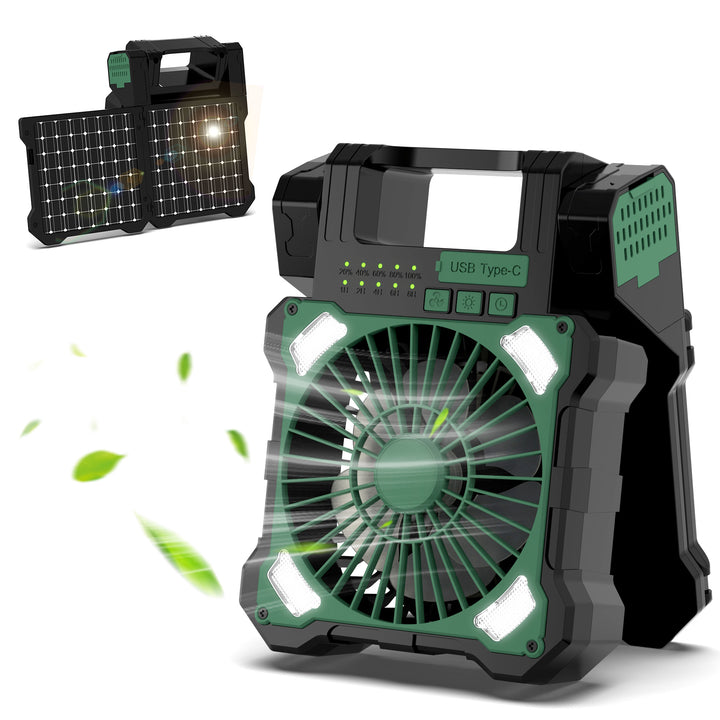 Portable Solar-Powered Rechargeable Fan Bowlift