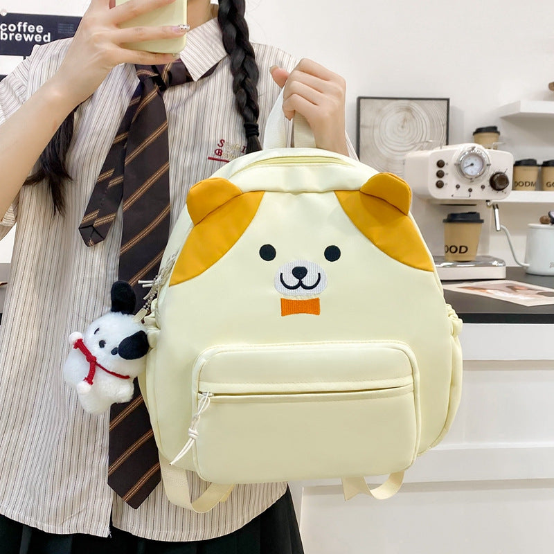 Plush backpack with cute dog design Bowlift