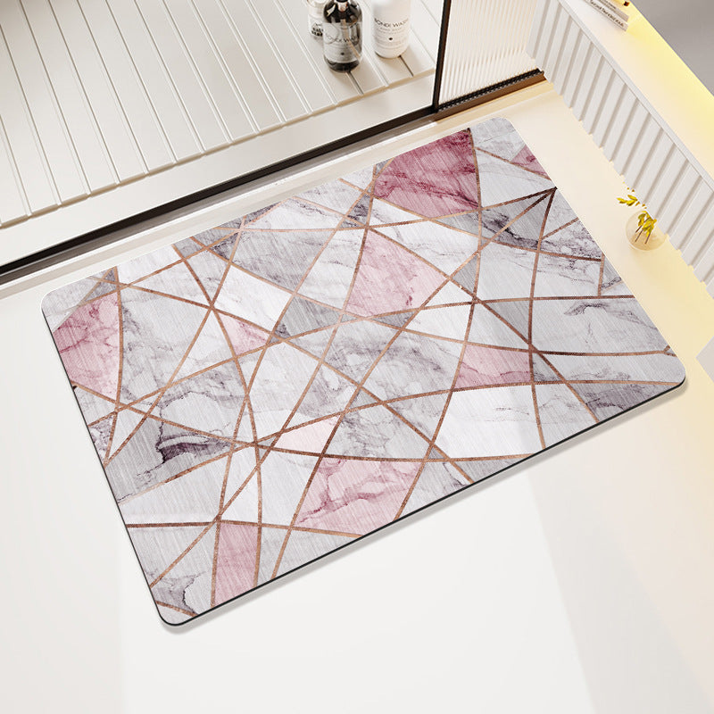 Abstract Geometric Pattern Bath Mat Bowlift