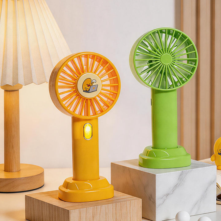 Ladies portable hand fan with USB connection and fun design Bowlift