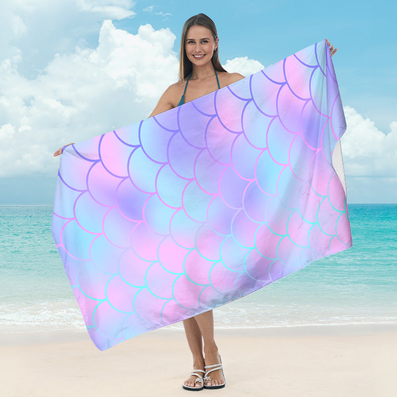 Beach towel with tropical palm leaf design Bowlift