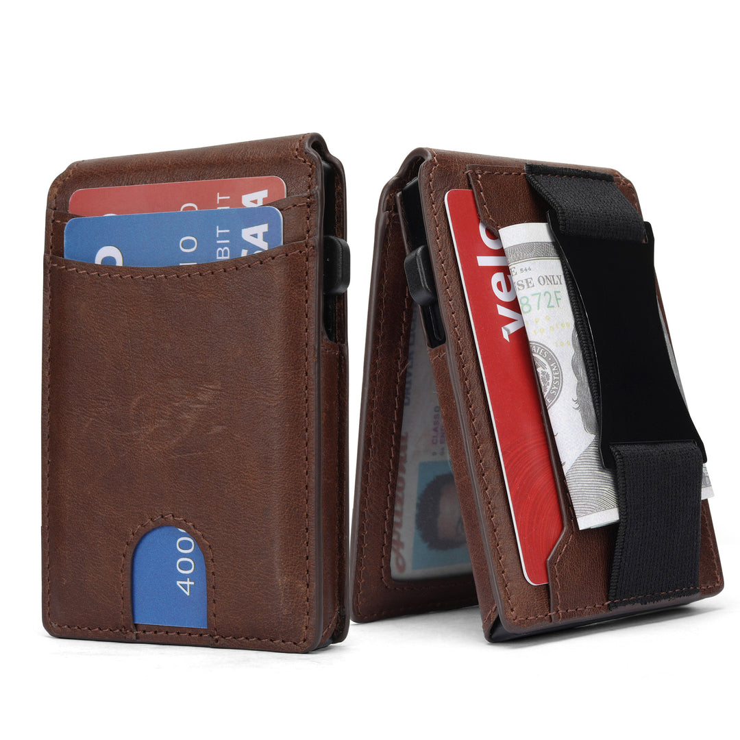 Slim Multi-Function Leather Cardholder Bowlift