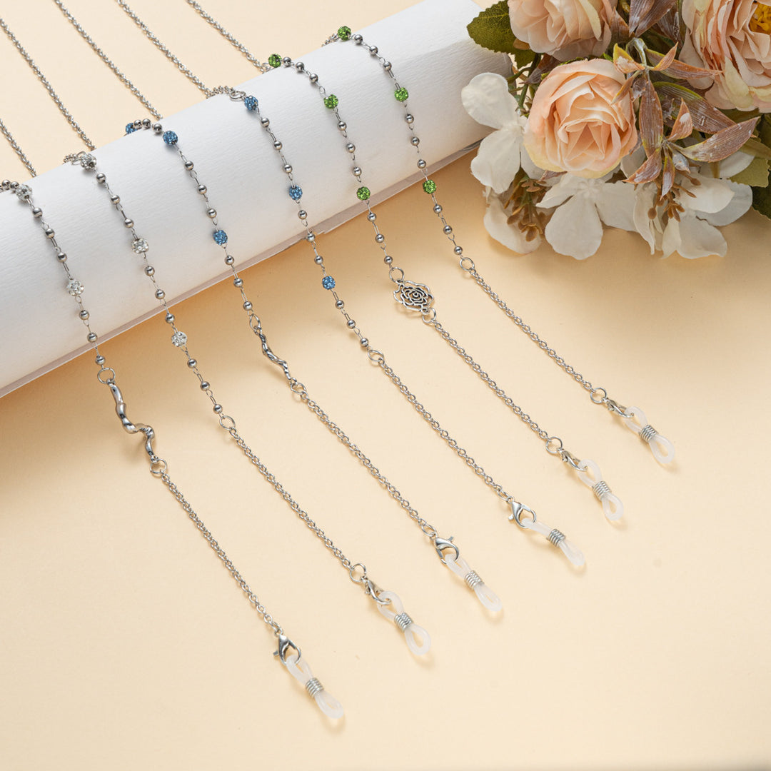 Chic Rhinestone Eyewear Chain Bowlift