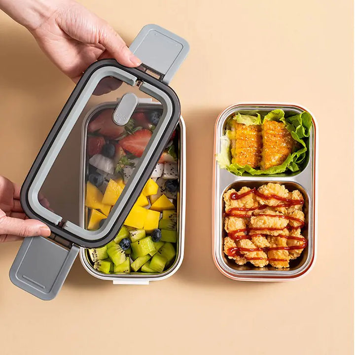 MealMate - Trendy 2-Laagse RVS Lunchbox Bowlift