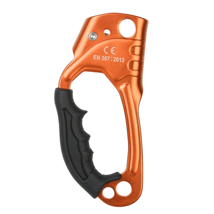 BowLift | XINDA TP-8606 Outdoor Climbing Air Work Anti-Fall Handheld Rope Gripper for 8-12mm Diameter Rope Right (Orange)