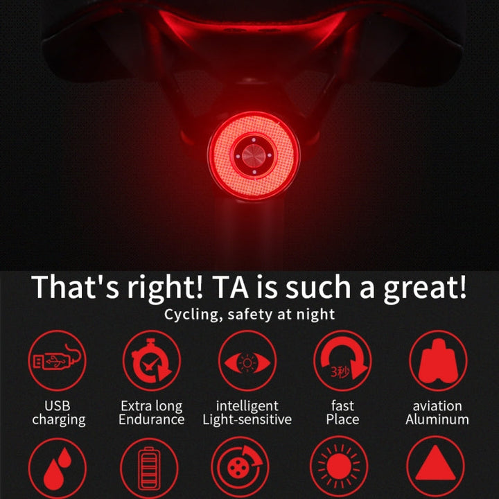 BowLift | Antusi Q5 Bike Tail Light Automatic Brake Induction Lights