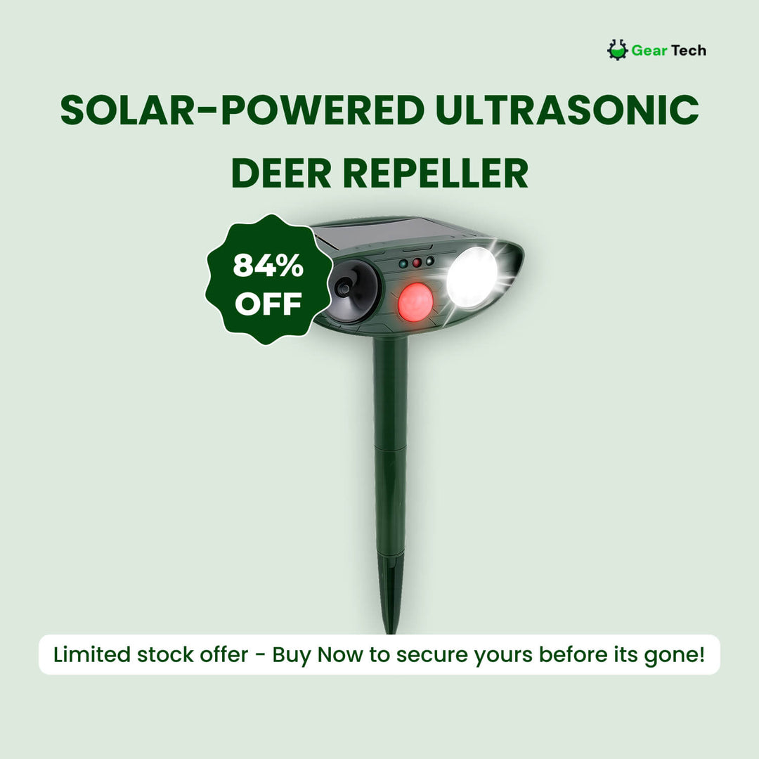 BowLift | Solar-Powered Ultrasonic Deer Repeller - Effective Deer Deterrent for Gardens & Yards in 48 Hours