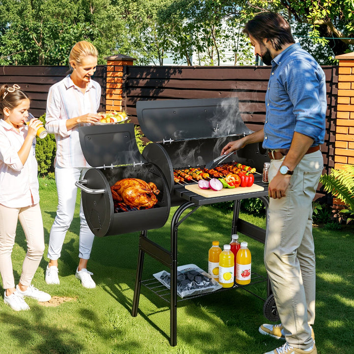 Offset Smoker Charcoal Grill with Side Firebox BBQ | Bowlift