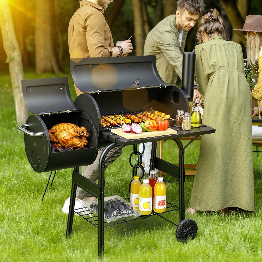Offset Smoker Charcoal Grill with Side Firebox BBQ | Bowlift