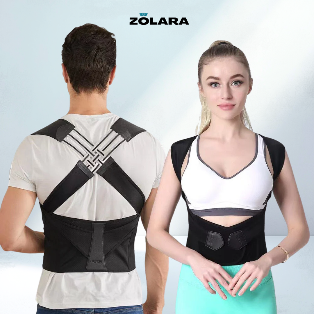 HealthPost 3-in-1 Back Posture Corrector | Adjustable Back Support for Office, Sports & Everyday | Upper & Lower Back | Bowlift