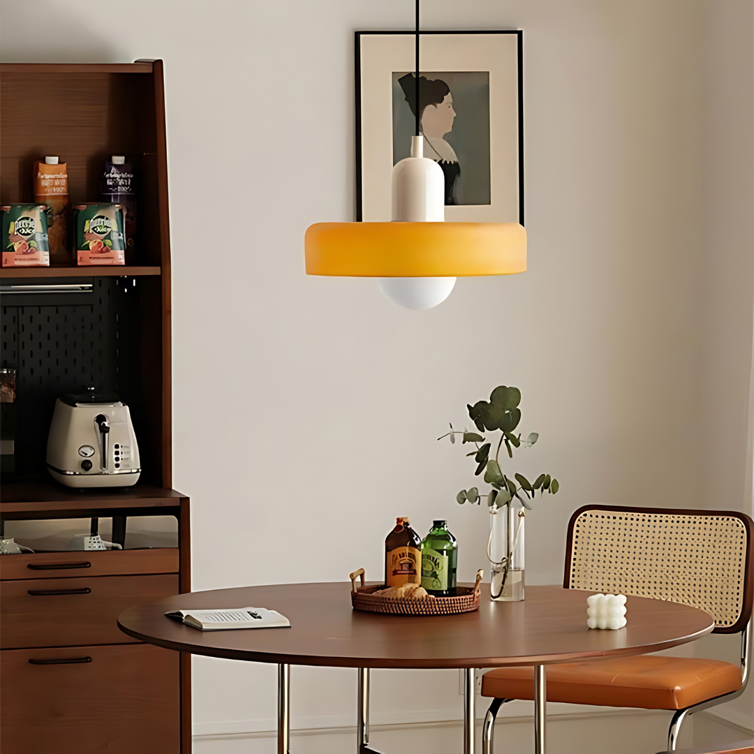 BowLift | Celeste Élégance - Stylish Pendant Lamp of Metal & Glass