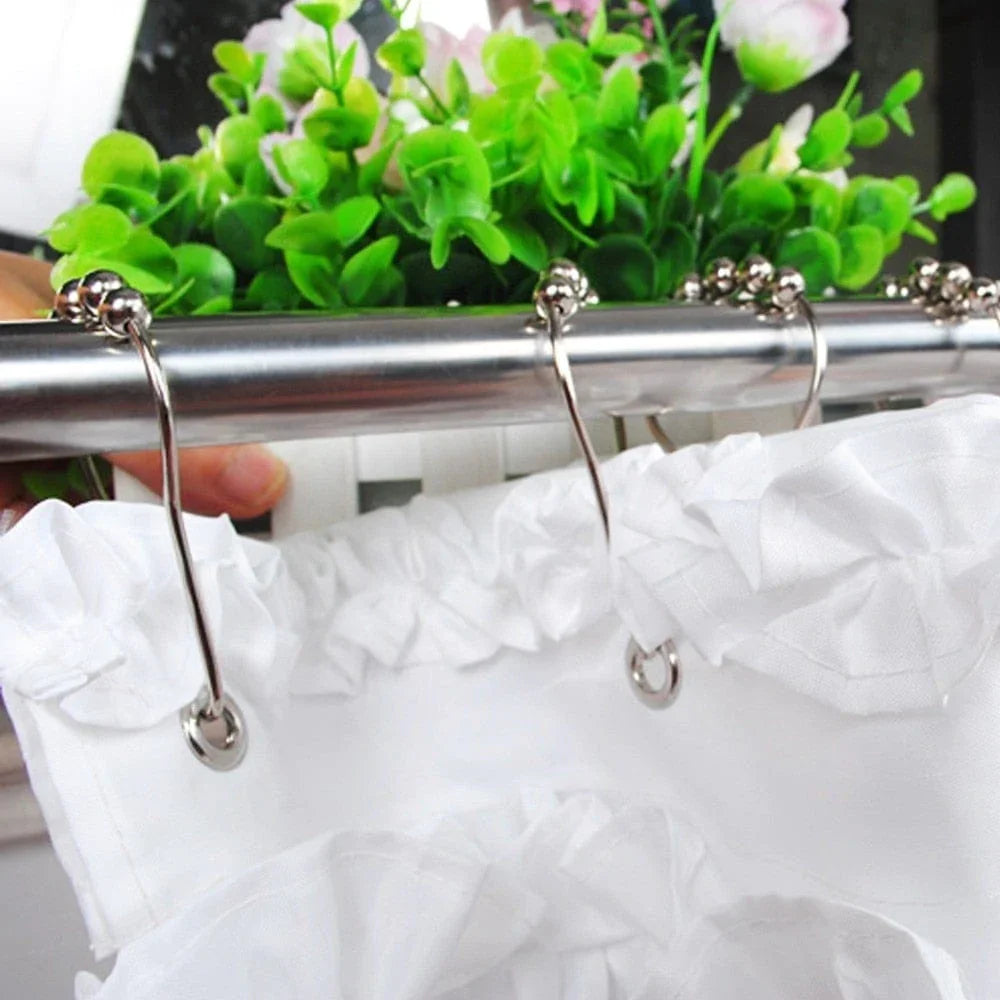 Ophelia Ruffled Shower Curtain Bowlift