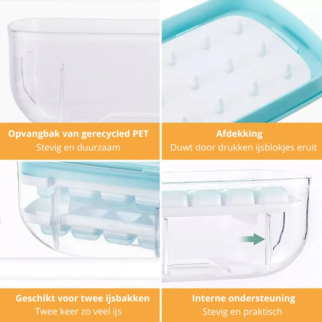 CoolCatcher – Handy Ice Cube Maker with Collection Tray Bowlift