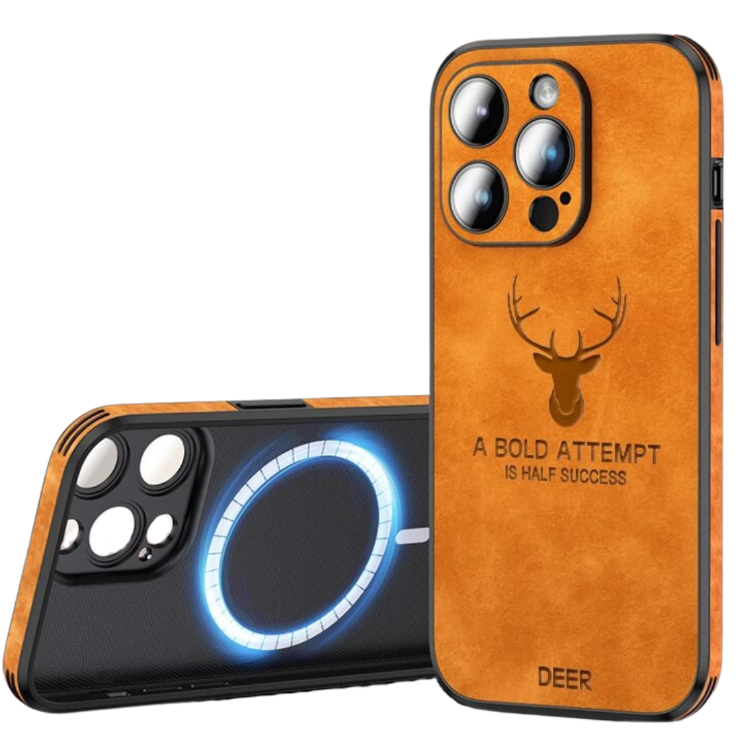 BowLift | Deer - Luxury Leather iPhone Case with Stylish Design and Shockproof Protection