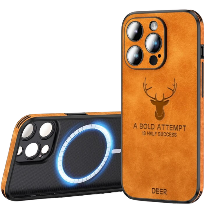 BowLift | Deer - Luxury Leather iPhone Case with Stylish Design and Shockproof Protection