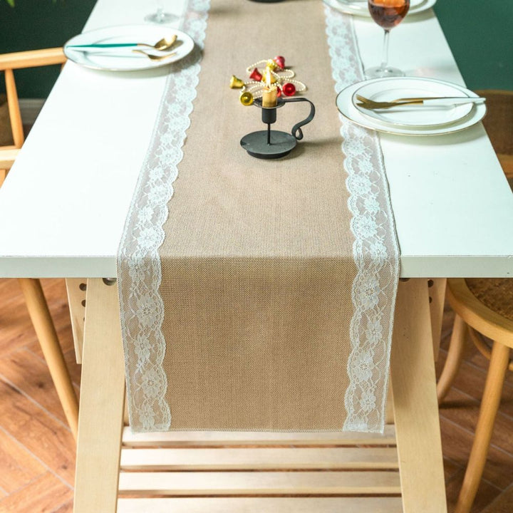 BowLift | Ornate Blossom Lace Edge Table Runner
