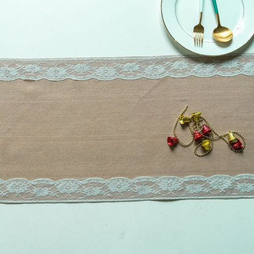 BowLift | Ornate Blossom Lace Edge Table Runner
