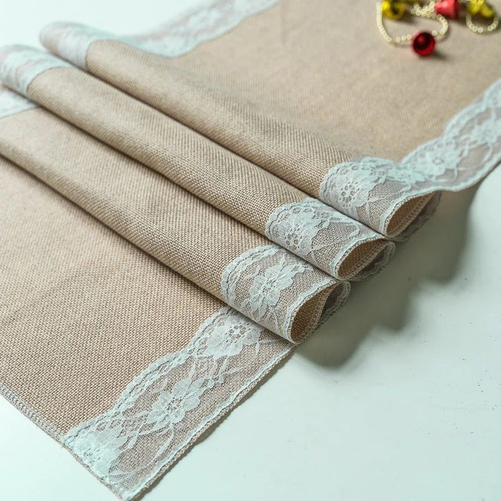 BowLift | Ornate Blossom Lace Edge Table Runner