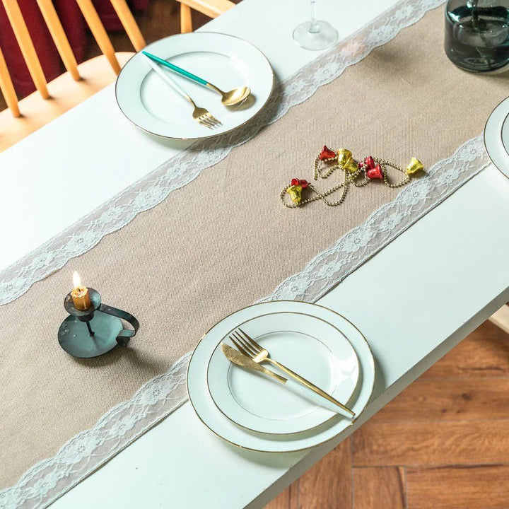 BowLift | Ornate Blossom Lace Edge Table Runner