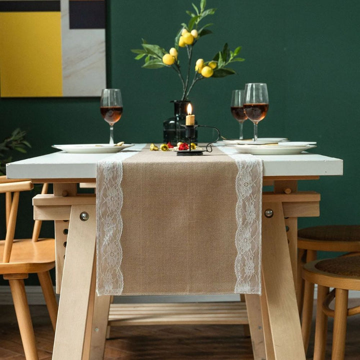 BowLift | Ornate Blossom Lace Edge Table Runner