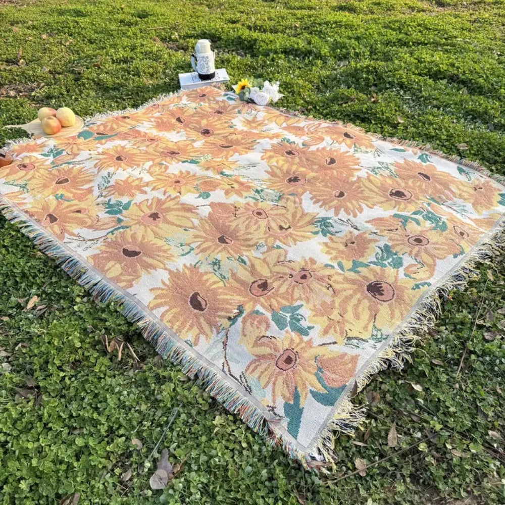 BowLift | Sun Floral Outdoor Picnic Blanket