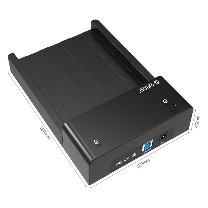 BowLift | ORICO 6518US3 USB 3.0 Type-B 2.5 / 3.5 Inch Tool-less HDD Docking Station External Storage Enclosure Hard Drive Box (Black)