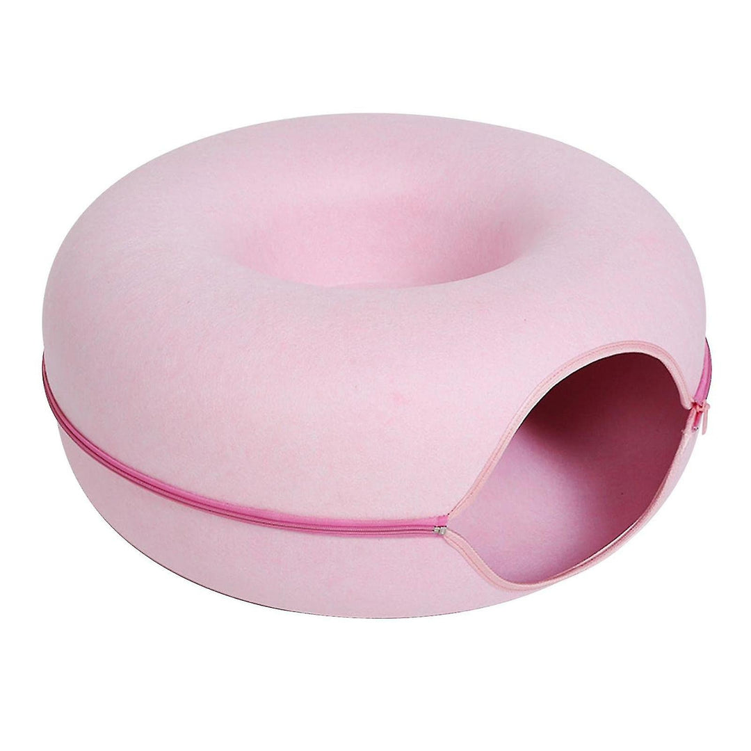 BowLift | Cozy Donut Cat Bed – Plush Material, Non-Slip Bottom, 20-Inch Diameter, Ideal for Relaxation and Play