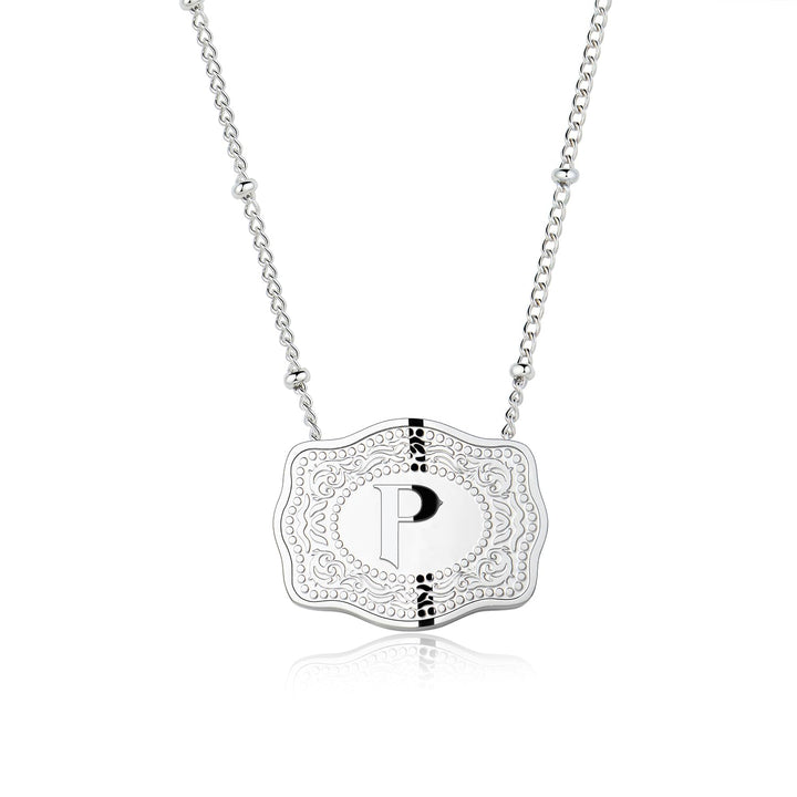 BowLift | Dainty Belt Buckle Letter Initial Necklaces