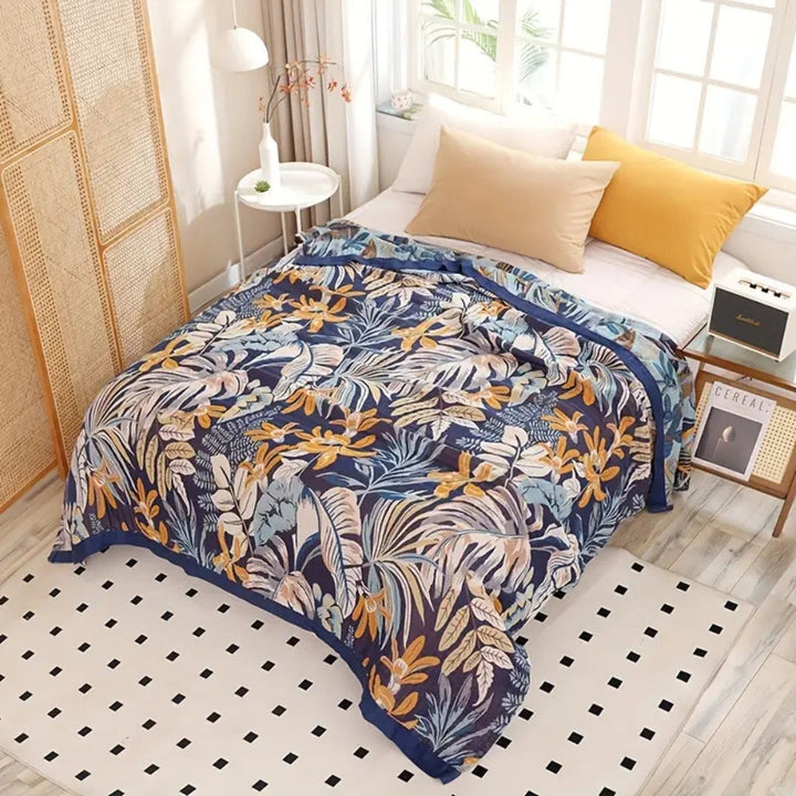 BowLift | Palmera Tropical Jacquard Blanket Throw