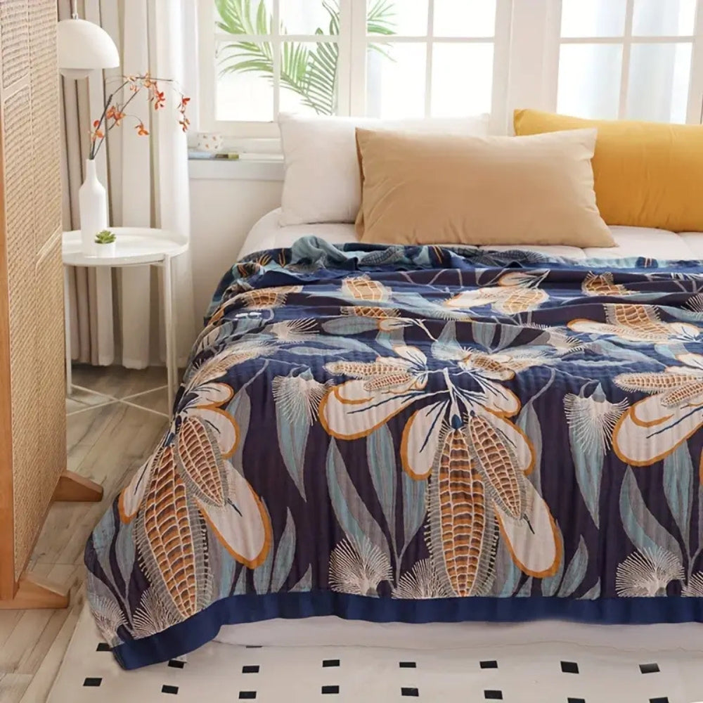 BowLift | Palmera Tropical Jacquard Blanket Throw