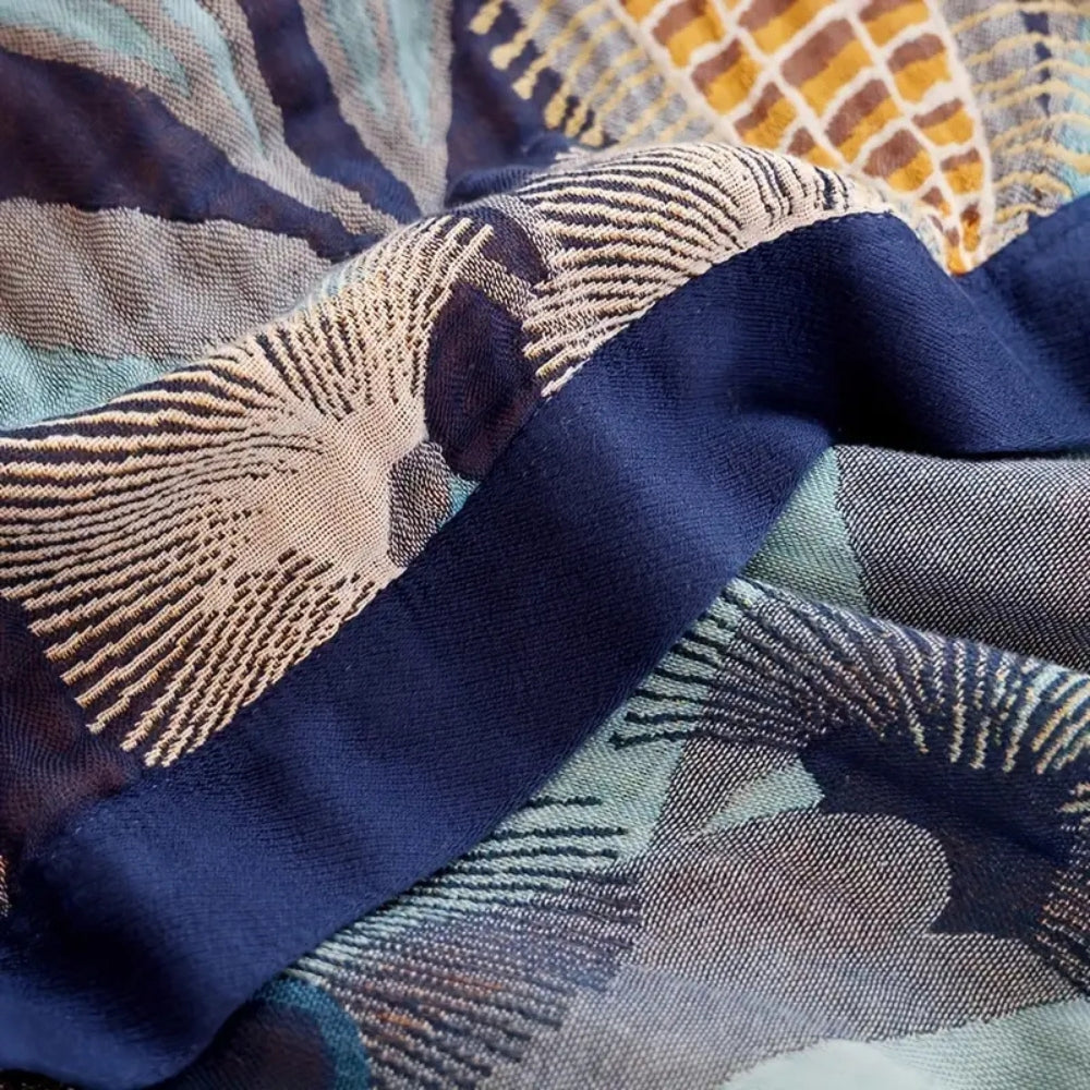 BowLift | Palmera Tropical Jacquard Blanket Throw